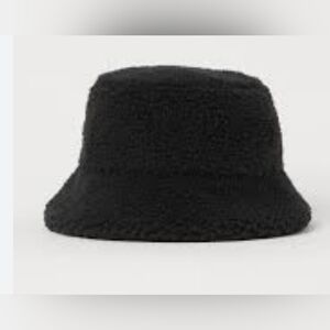 H&M Black Textured Bucket Hat